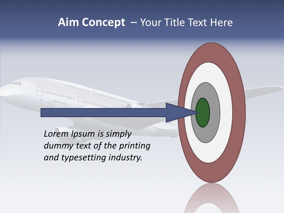 Airplane Gliding Transport PowerPoint Template