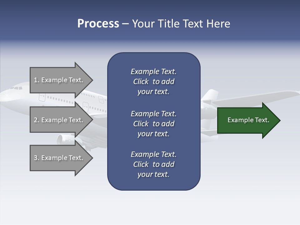 Airplane Gliding Transport PowerPoint Template