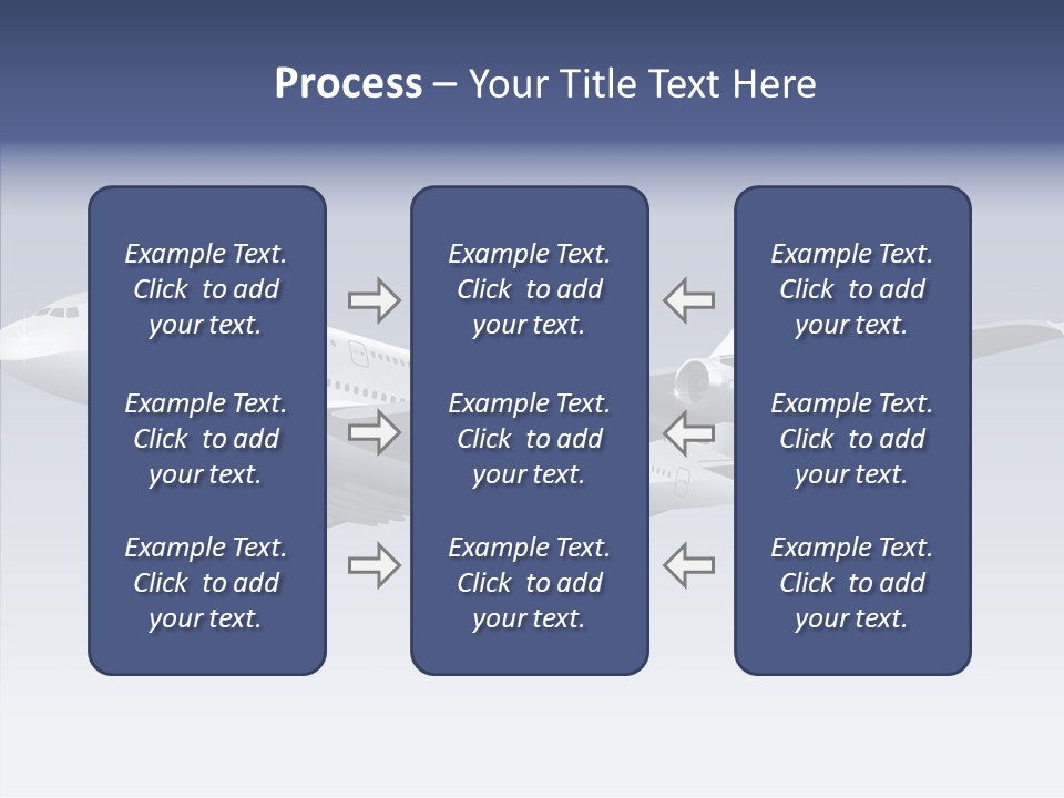 Airplane Gliding Transport PowerPoint Template