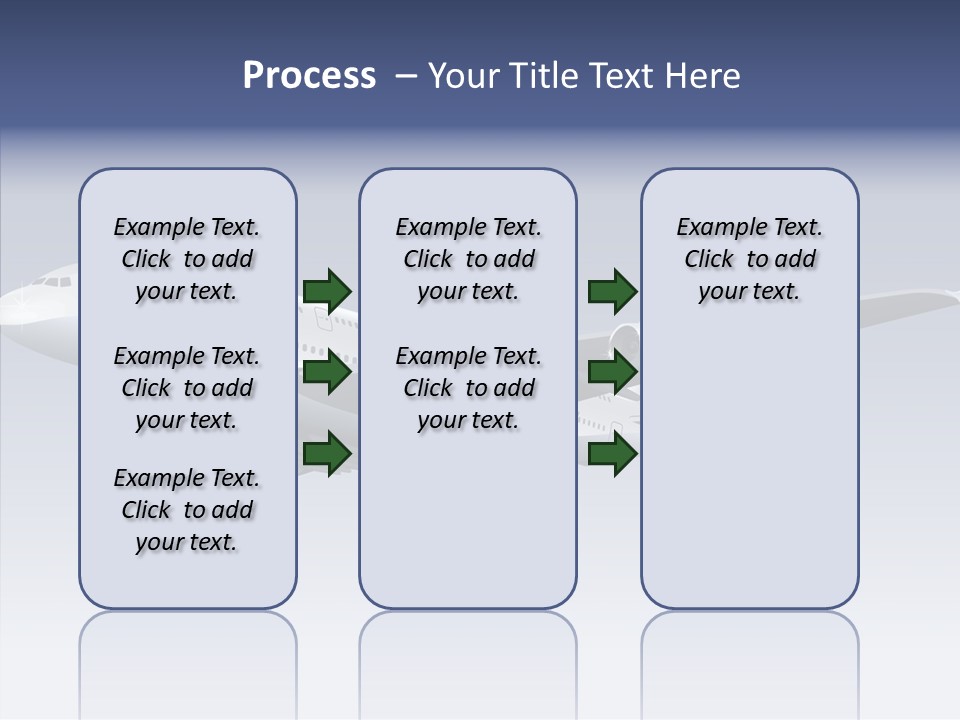 Airplane Gliding Transport PowerPoint Template