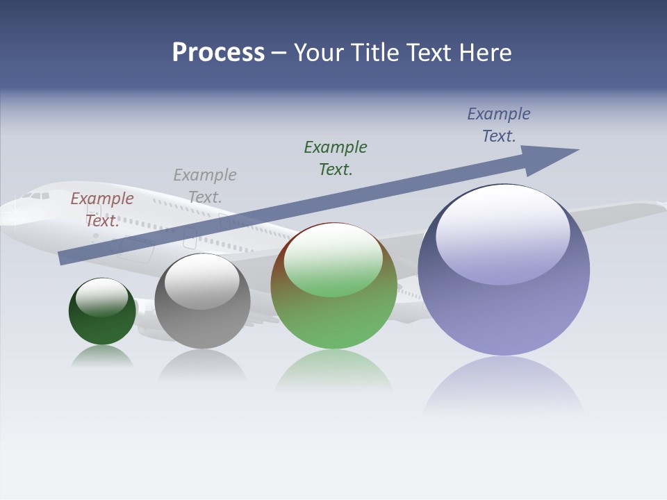 Airplane Gliding Transport PowerPoint Template