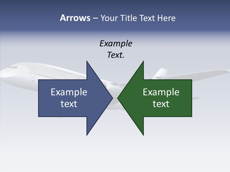 Airplane Gliding Transport PowerPoint Template