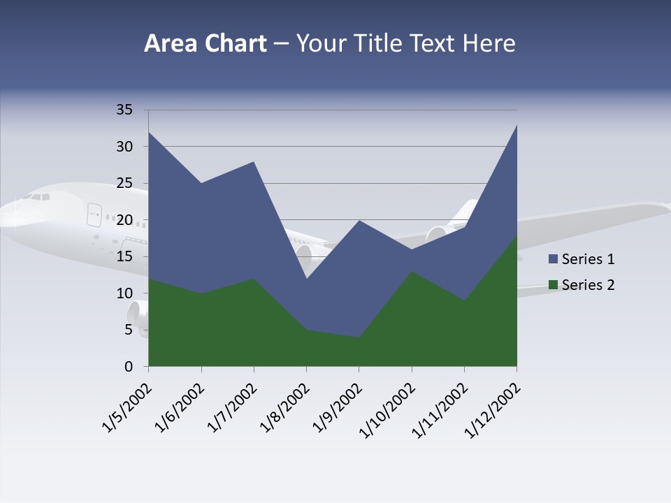Airplane Gliding Transport PowerPoint Template