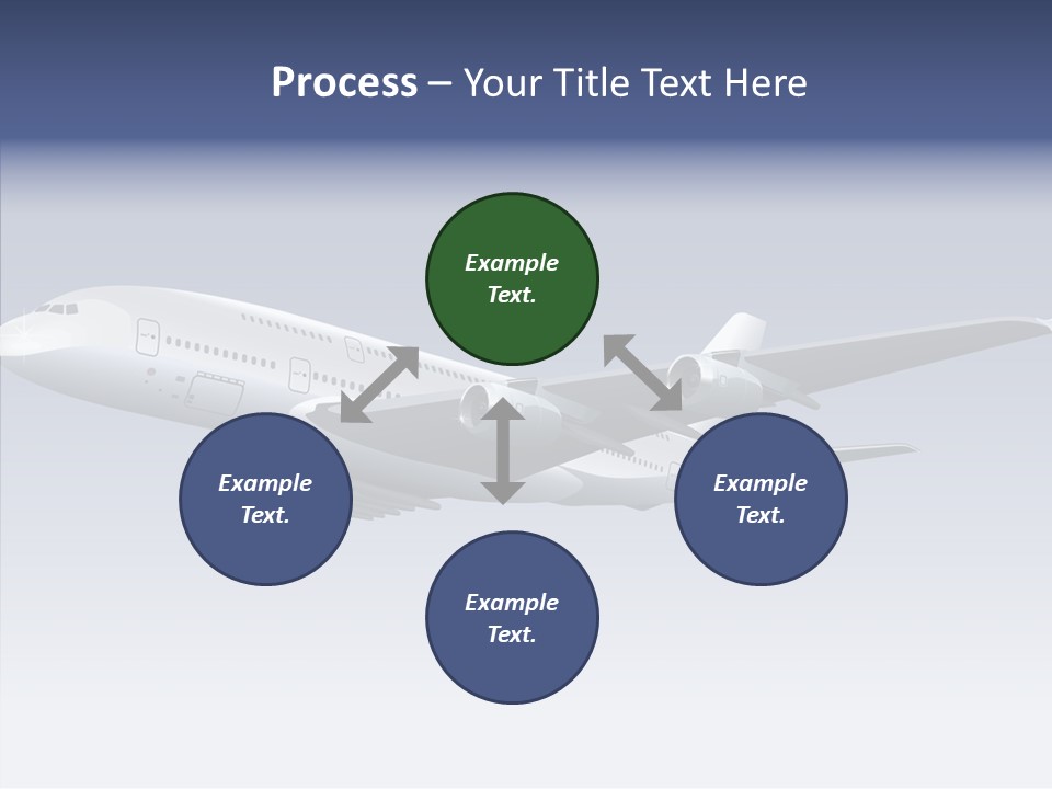 Airplane Gliding Transport PowerPoint Template