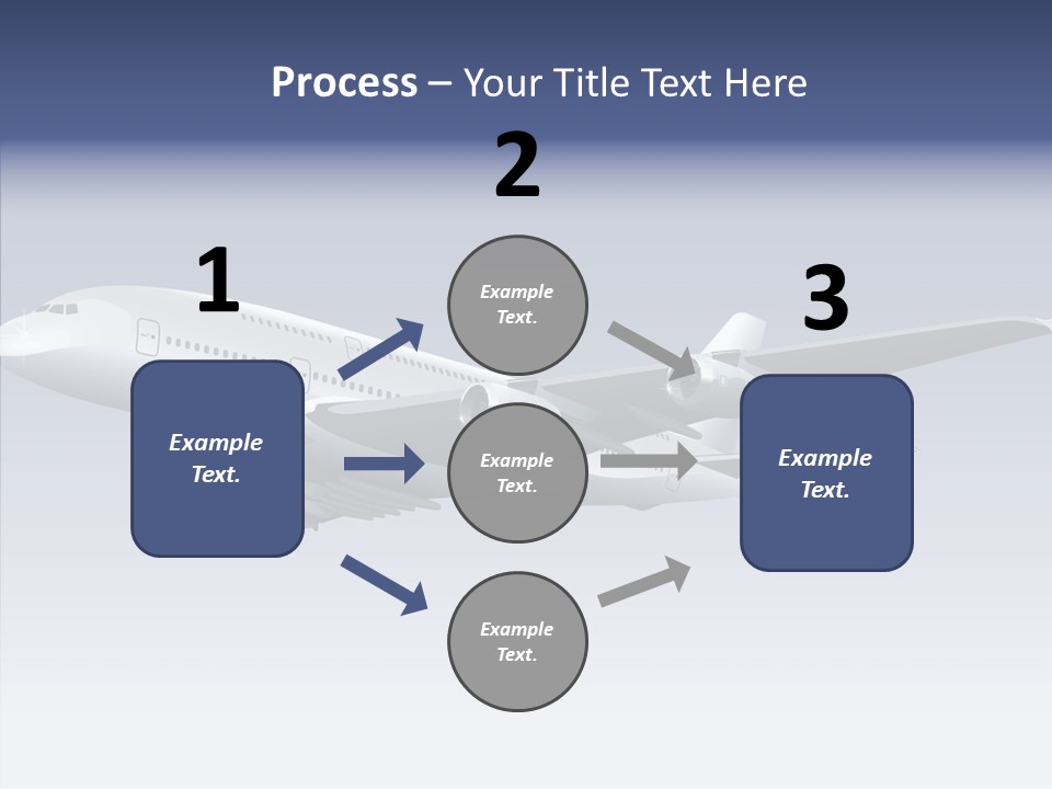 Airplane Gliding Transport PowerPoint Template