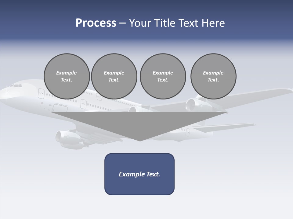 Airplane Gliding Transport PowerPoint Template