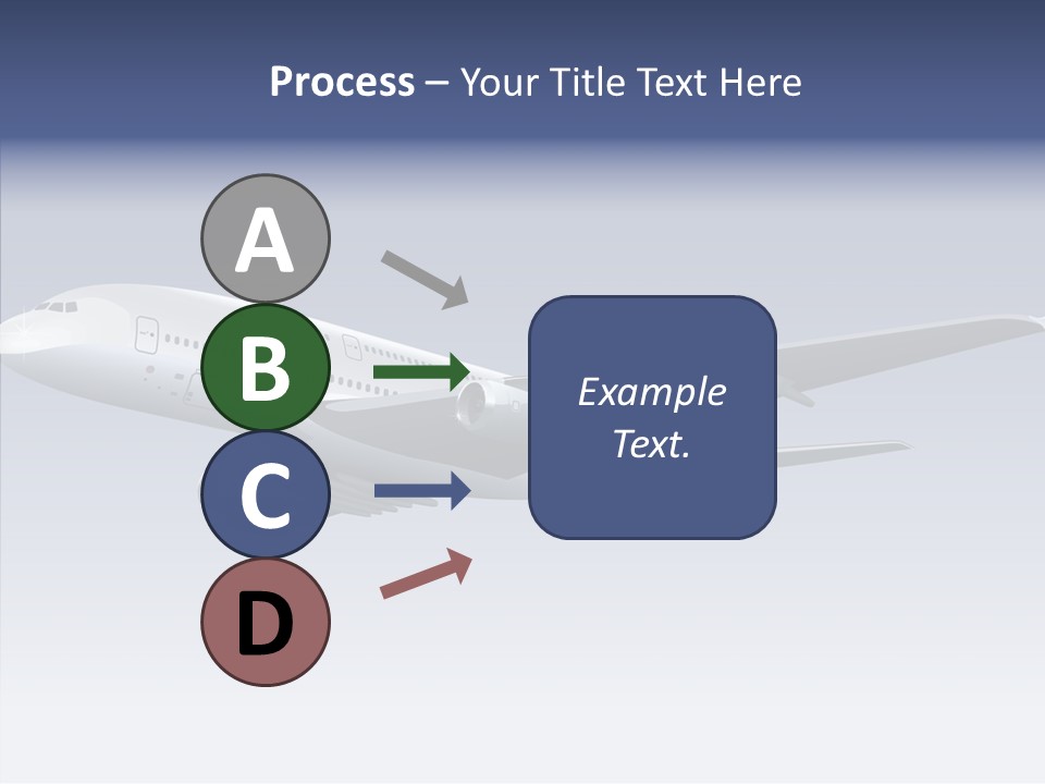 Airplane Gliding Transport PowerPoint Template