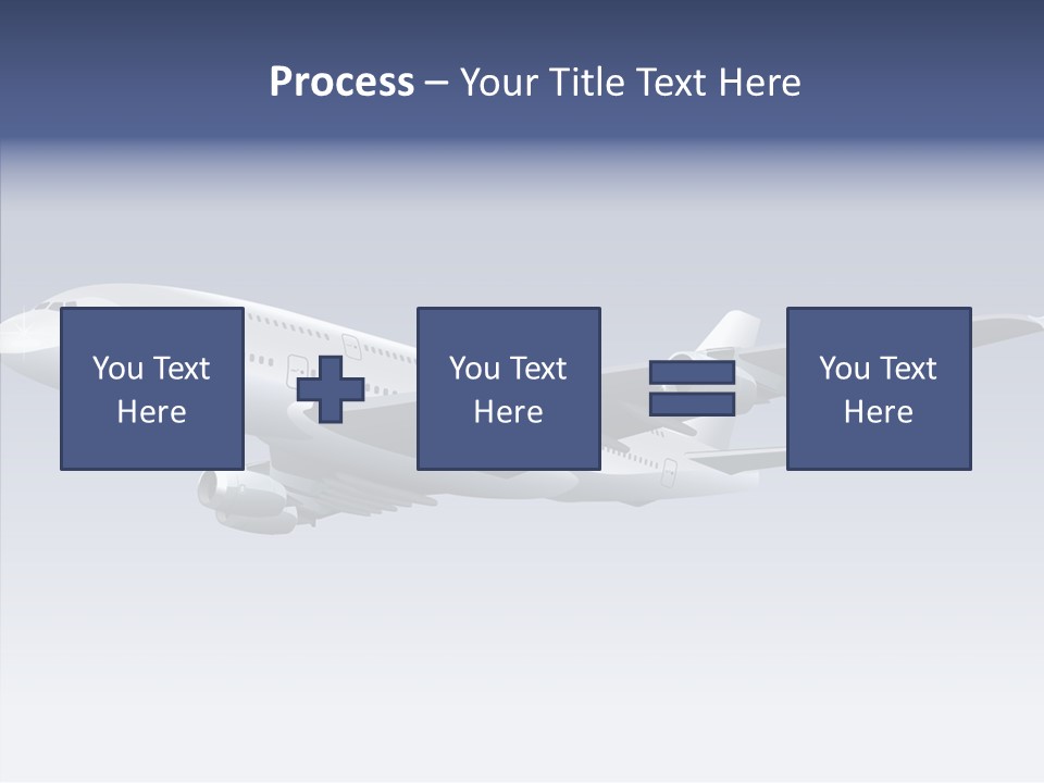 Airplane Gliding Transport PowerPoint Template