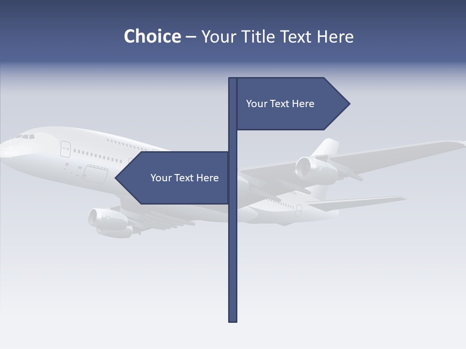 Airplane Gliding Transport PowerPoint Template