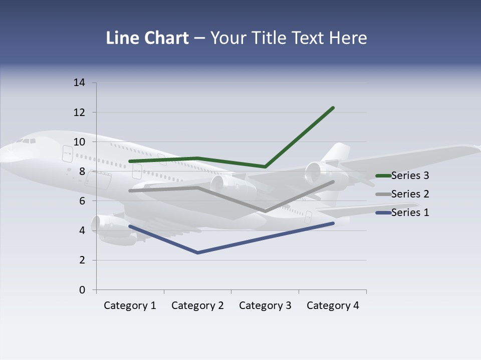Airplane Gliding Transport PowerPoint Template