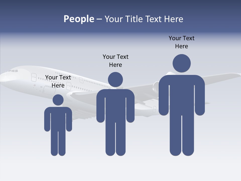 Airplane Gliding Transport PowerPoint Template