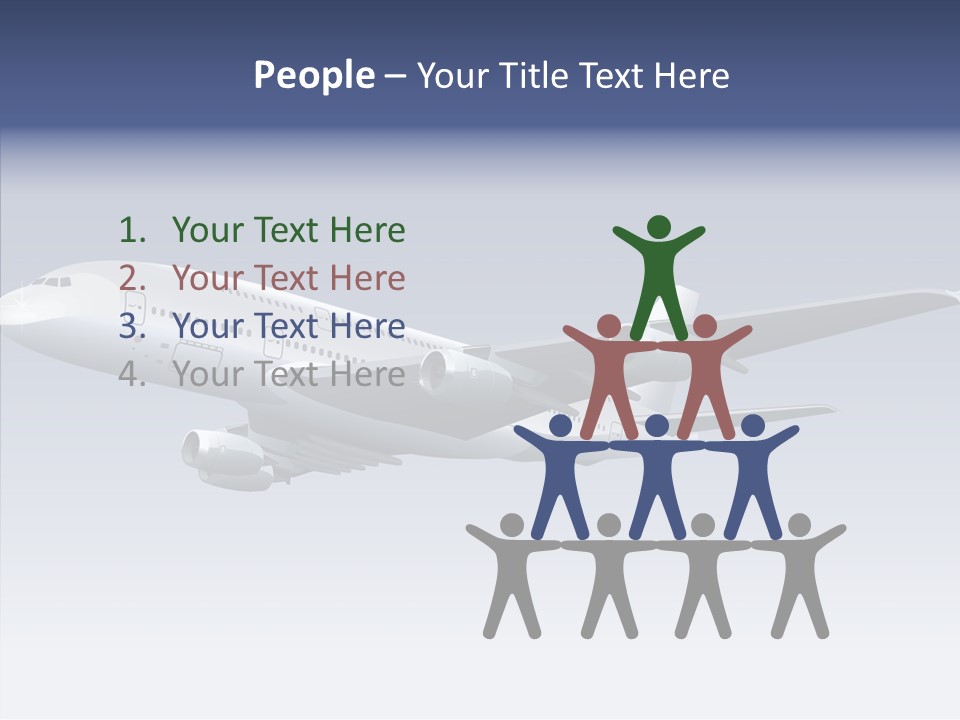 Airplane Gliding Transport PowerPoint Template