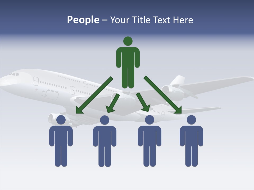 Airplane Gliding Transport PowerPoint Template