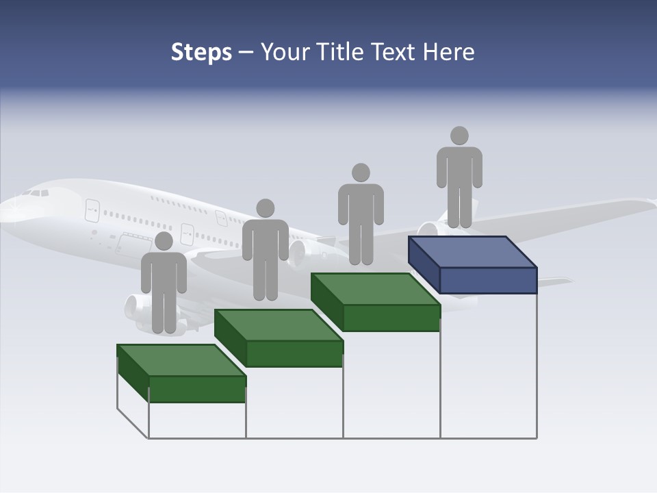 Airplane Gliding Transport PowerPoint Template