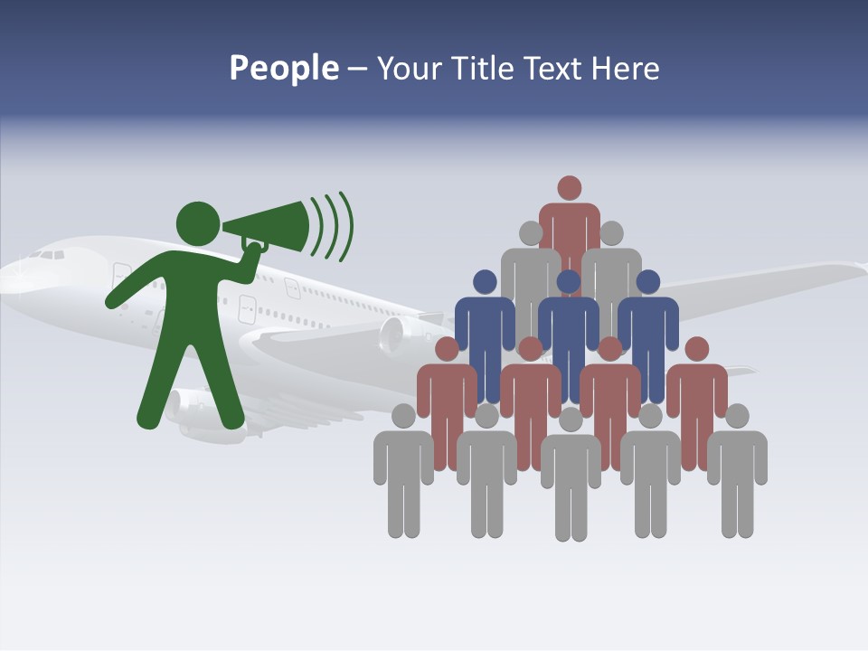 Airplane Gliding Transport PowerPoint Template