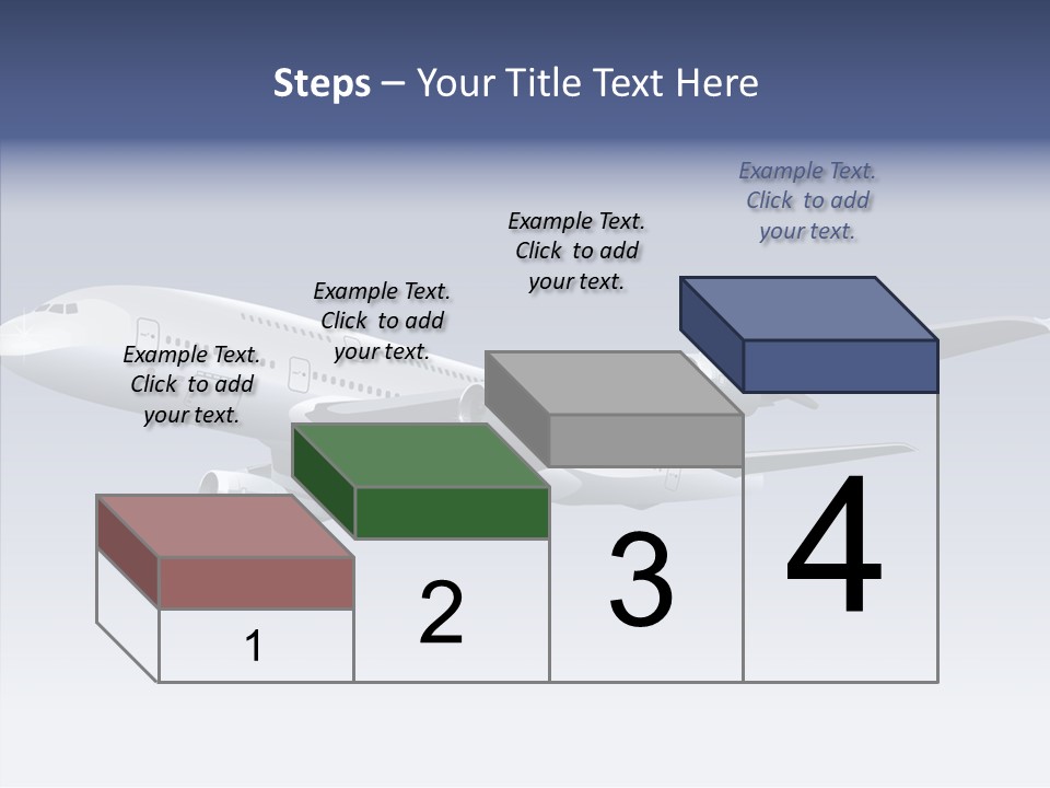 Airplane Gliding Transport PowerPoint Template