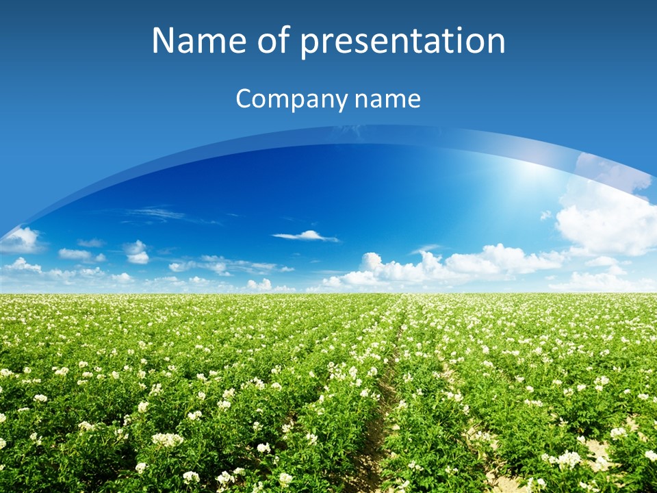 Nature Sun Row PowerPoint Template