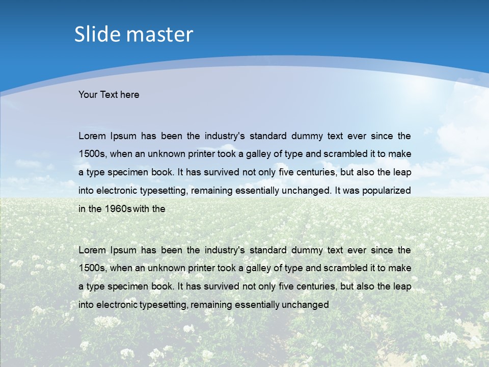 Nature Sun Row PowerPoint Template