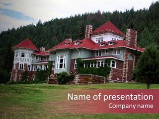 Huge House Outdoor PowerPoint Template