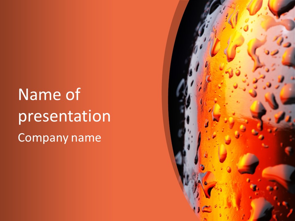 Droplets Macro Chilled PowerPoint Template