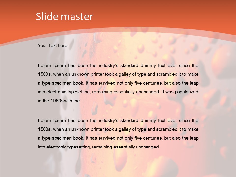 Droplets Macro Chilled PowerPoint Template