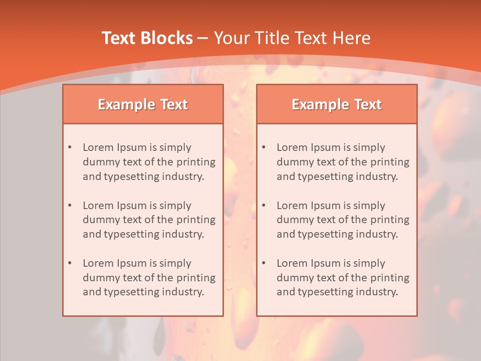 Droplets Macro Chilled PowerPoint Template