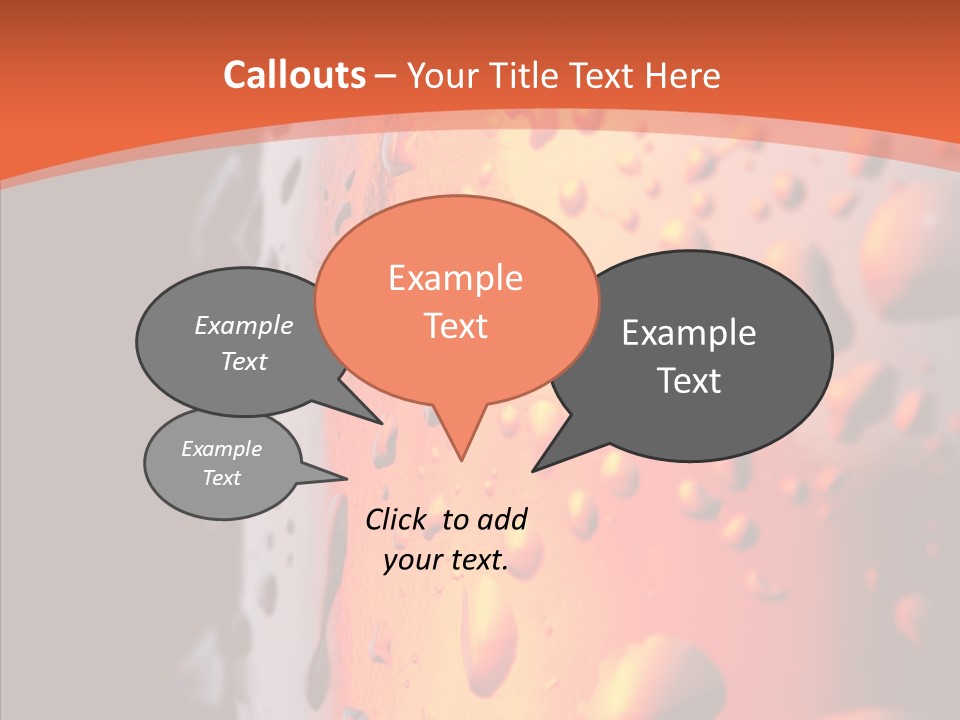 Droplets Macro Chilled PowerPoint Template