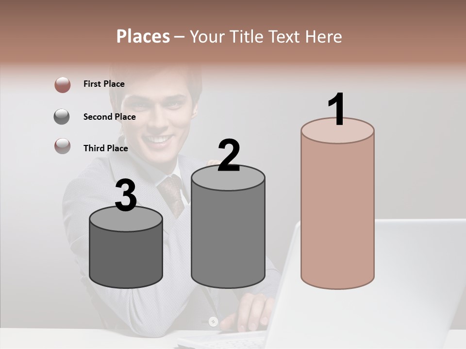 Smiling Glasses Young PowerPoint Template