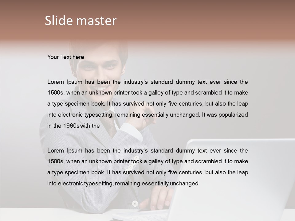 Smiling Glasses Young PowerPoint Template