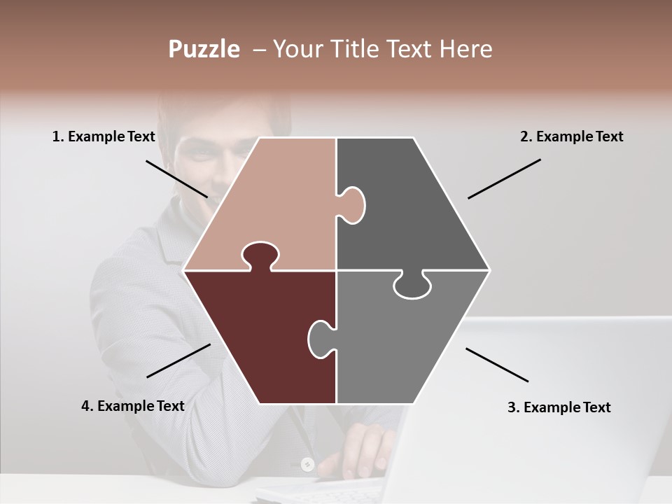Smiling Glasses Young PowerPoint Template