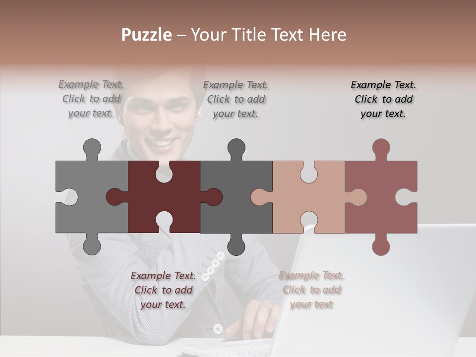 Smiling Glasses Young PowerPoint Template