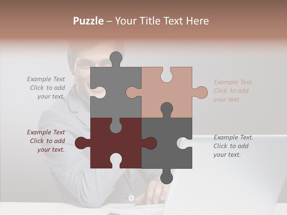 Smiling Glasses Young PowerPoint Template