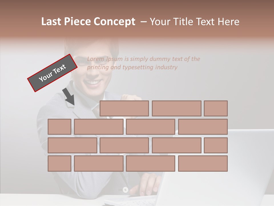 Smiling Glasses Young PowerPoint Template
