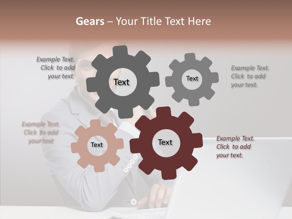 Smiling Glasses Young PowerPoint Template