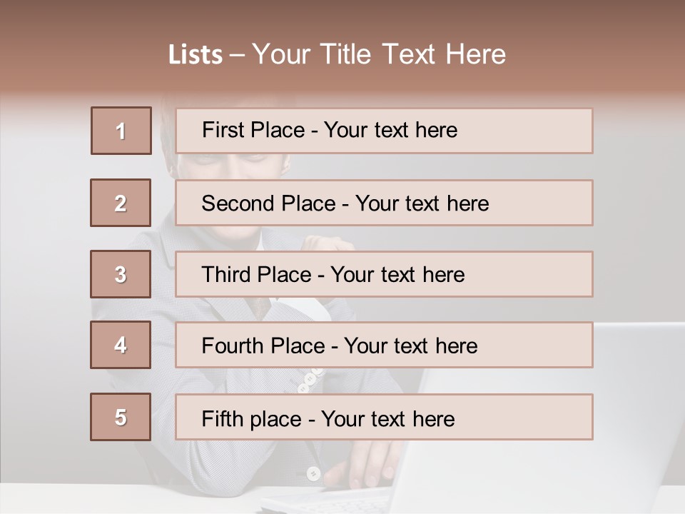 Smiling Glasses Young PowerPoint Template