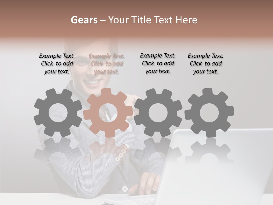 Smiling Glasses Young PowerPoint Template