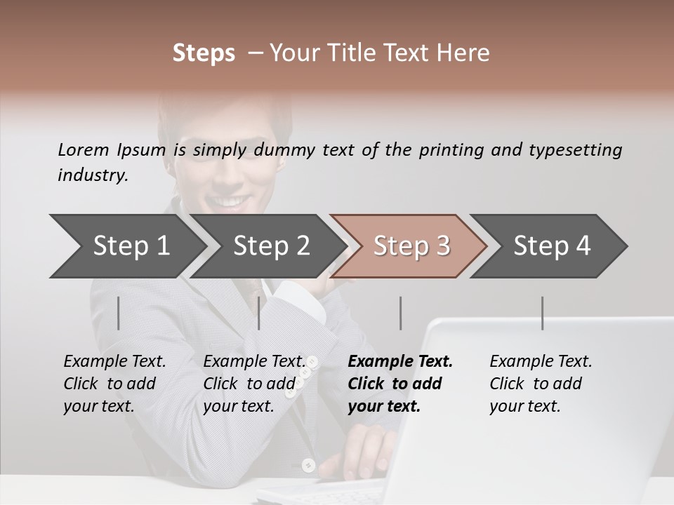 Smiling Glasses Young PowerPoint Template