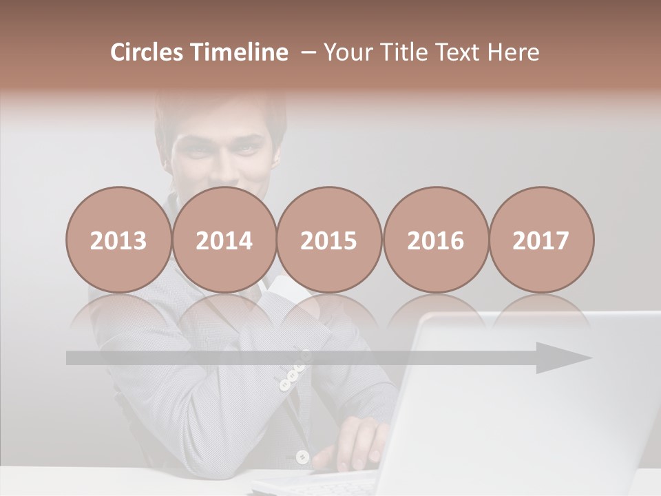 Smiling Glasses Young PowerPoint Template