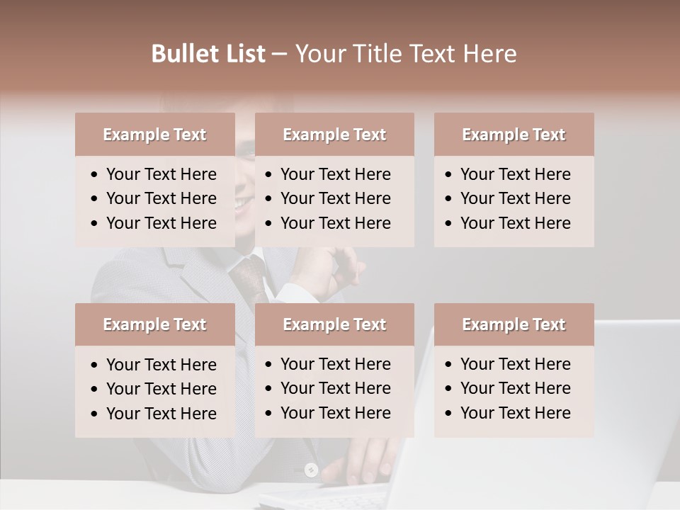 Smiling Glasses Young PowerPoint Template