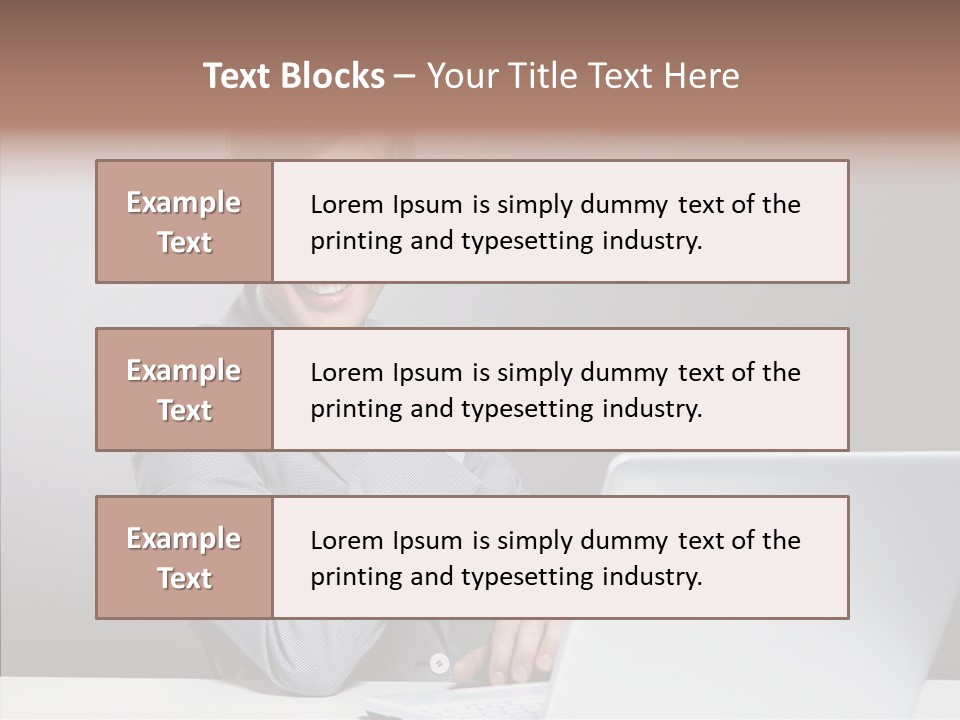 Smiling Glasses Young PowerPoint Template