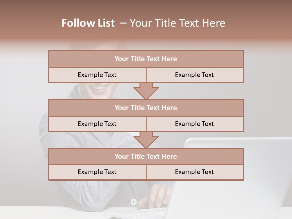 Smiling Glasses Young PowerPoint Template