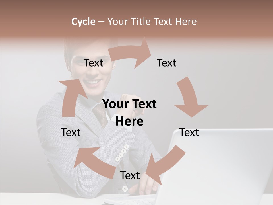 Smiling Glasses Young PowerPoint Template