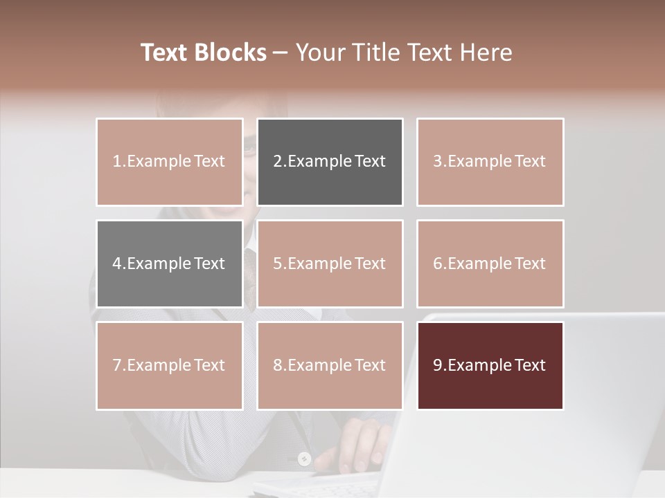 Smiling Glasses Young PowerPoint Template