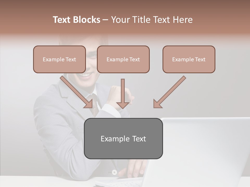 Smiling Glasses Young PowerPoint Template