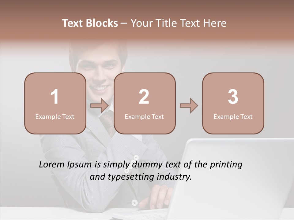 Smiling Glasses Young PowerPoint Template