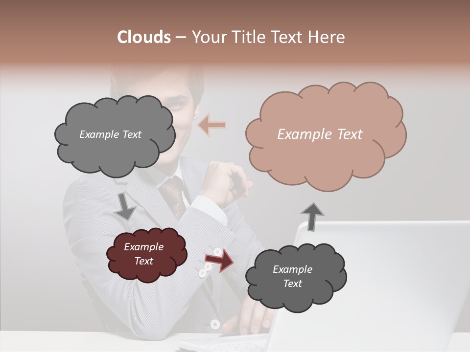 Smiling Glasses Young PowerPoint Template