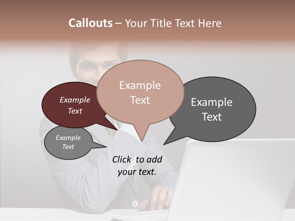 Smiling Glasses Young PowerPoint Template