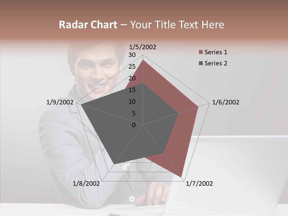 Smiling Glasses Young PowerPoint Template