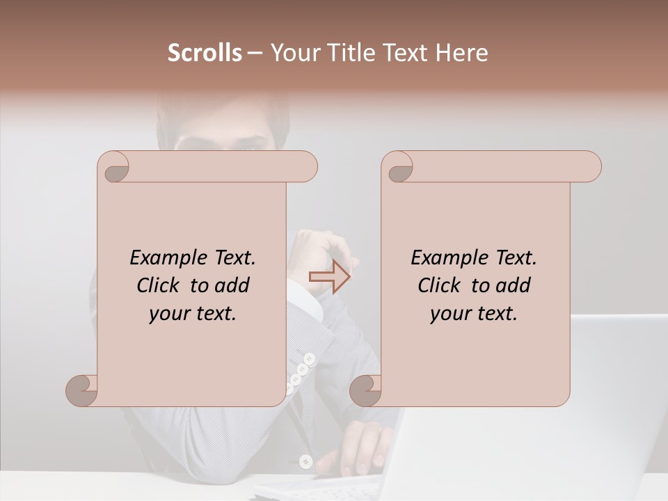Smiling Glasses Young PowerPoint Template