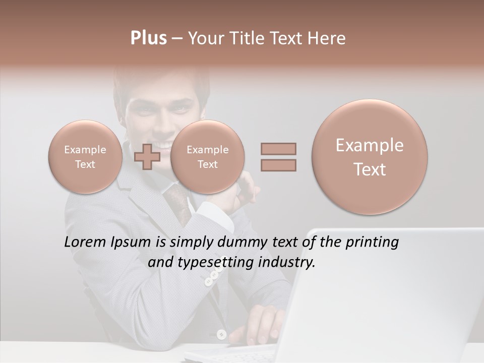 Smiling Glasses Young PowerPoint Template
